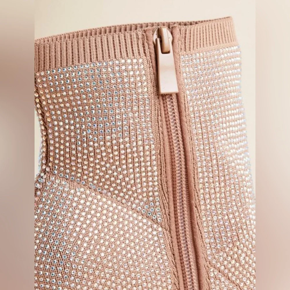 π Torrid - Tan Rhinestone Ankle Boots - Picture 5 of 8